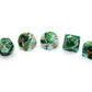 CREEBUY Polyhedral DND Dice Set Green White RPG Dice for Dungeon and Dragons D&D Pathfinder MTG Role Playing Games 7-Die Dice