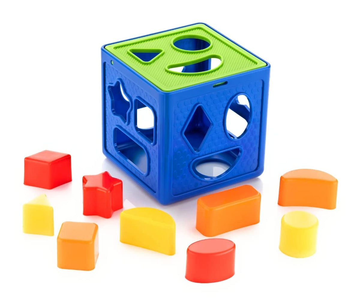 Wiggly Toys Plastic Shape Sorting Cube with 18 Shape&Different ColorKids Activity ToysLearning&Educational Toys with Multicolo