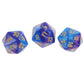 Yiotfandoll 10PCS Polyhedral Dice D20 Dice 20mm Acrylic 20 Sided Dice Game Dice for RPG MTG DND Dice Table Games (Blue Purple)