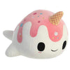Aurora® Nomwhal Stuffed Animal - Tasty Peach® Vanilla-Berry, 12.5" White Plush, Large, Colorful Design, Model 14277