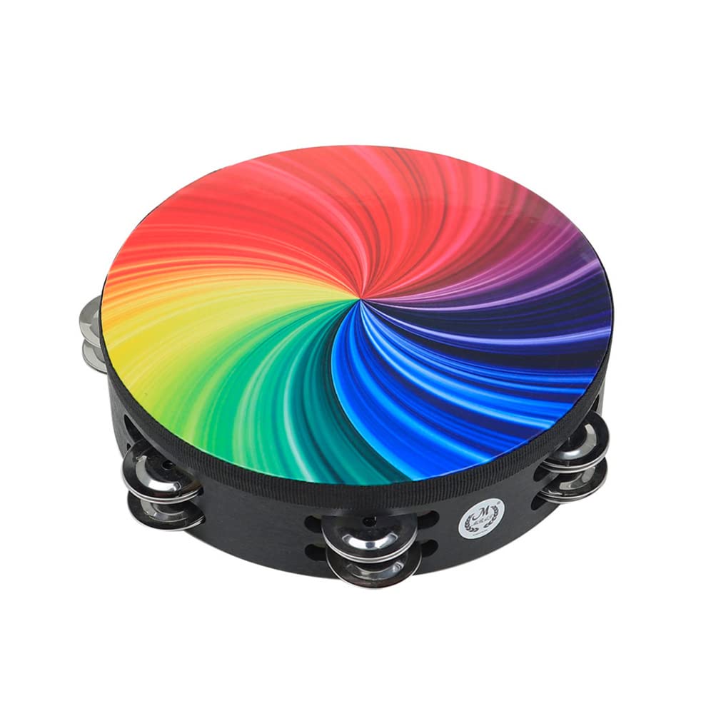 Excluzo Hand Held Tambourine Percussion Tambourines Toy For Kids Adults Musical Educational Drum Instrument