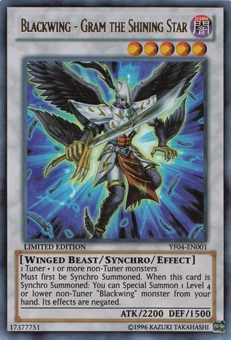 Yu-Gi-Oh! - Blackwing - Gram The Shining Star (Yf04-En001) 5D'S Volume 4 Promos - Limited Edition - Ultra Rare
