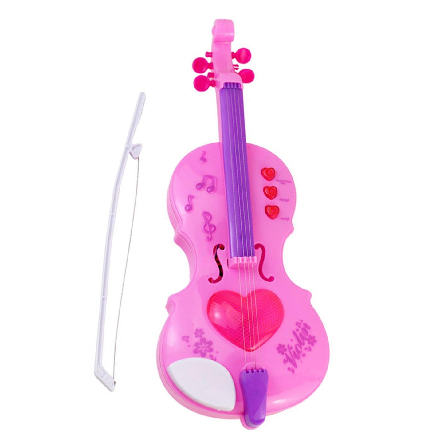 Tredynest 4 String Pink Music Electric Violin Learning For Birthday Gift Beginner Kids | Musical Toy | Musical Instruments