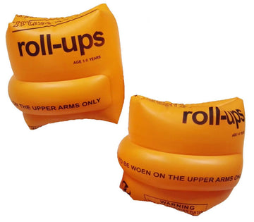 Topsung Floaties Inflatable Swim Arm Bands Rings Floats Tube Armlets for Kids and mature-themed (Orange)