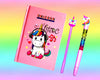 Sv Traders Unicorn Stationary Supply Set For Girls/Kids Unicorn Dairy+Unicorn Water Pen+Unicorn Pen Assorted Color Designs