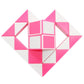 Mipartebo Magic Snake Cube Twist Puzzle 36 Wedges Large Size Twist Fidget Snake Toys Gift Party Favors Game Goodie Bag Fillers Christmas Stocking Stuffers For Kids Adults Teens Pink
