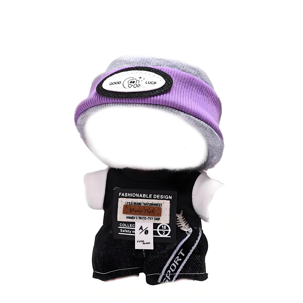 17cm Fashion Doll Clothing Set for Iabub(NO Included Doll)  3-Piece Outfit (Headband + Jacket + Pants) - Cute Accessories for 6.7-Inch Dolls