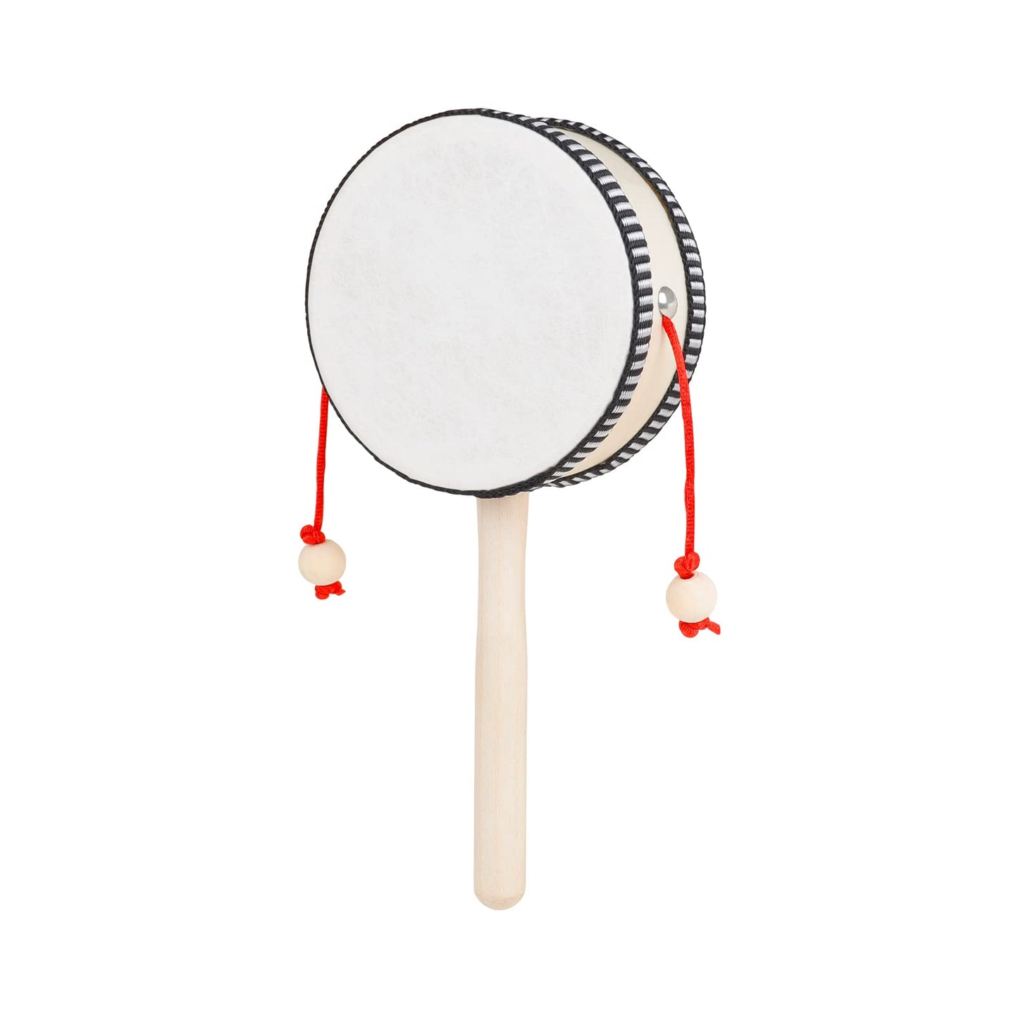 Excluzo 4Inch RattleDrum Wooden Shaking Drum Rattle Spin Drum Hand Shaking Drum Handheld Musical Instruments For Baby Kid Chil