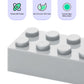 Unirolic Classic Building Bricks, 200 Piece 2X4 Building Blocks Stem Creative Building Toys Compatible With All Major Brands, Moc Building Bricks Diy Play Set For Kids Age 6+ (Light Grey)