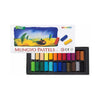Mungyo Non-Toxic Square Soft Pastel Set - 24 Vivid Colors, Easy Blend for Artists, Short Length for Fine Detail - 27mm x 8mm Sti