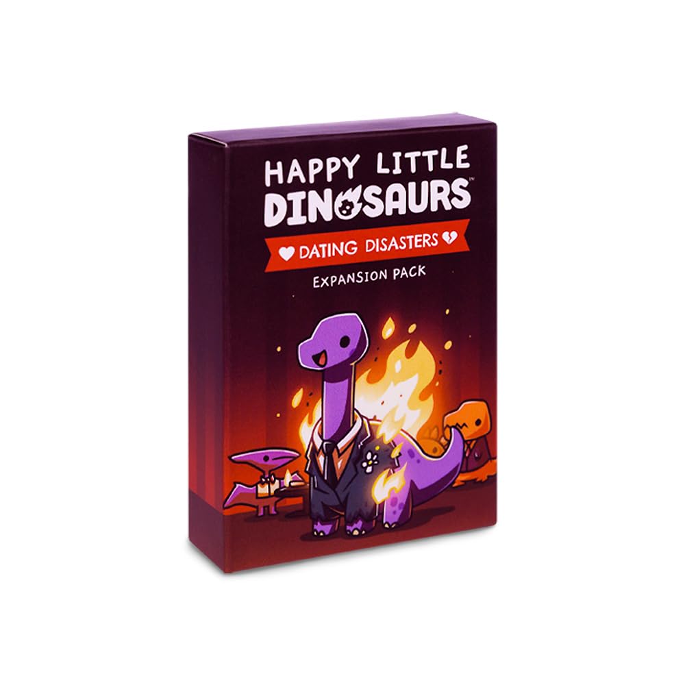 Unstable Games - Happy Little Dinosaurs: Dating Disasters Expansion Pack - Cute Card Game For Kids, Teens, & Adults - Dodge Life’S Disasters! - 2-4 Players, Ages 8+ - Great For Game Night