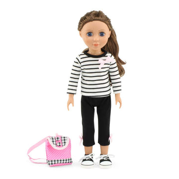 Emily Rose 14.5 Inch Doll Clothes 3 Piece Back To School 14 Inch Doll Outfit Gift Set, Includes Doll Back Pack | Gift Boxed!