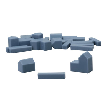 BKPrint3D Replacement Pieces for Catan Board Game | Settlers Pieces | 82 Colors | Base Set | (21_Grey_Blue)
