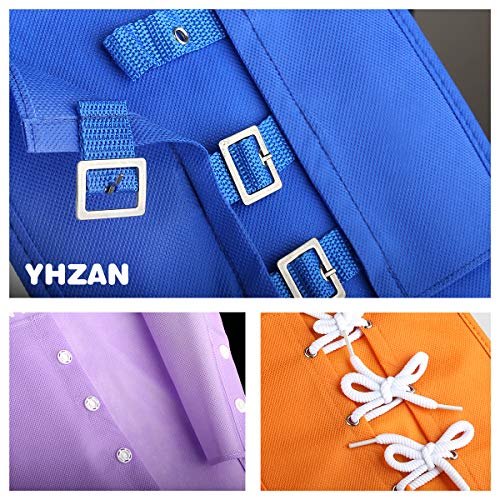 Learn To Tie Your Shoes Dressing Board Montessori Mobile Sensory Board Travel Therapist Life Skills Development Toy - Zip,Button,Snap,Buckle,Lace & Tie For Preschool Toddler 2-8 Years Old