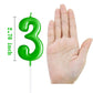 XNOVA Green Birthday Candles - 3rd Birthday Cake Candles, Number 3, Synthetic Wax, Cool Roman Numerals, Ideal for Celebrations