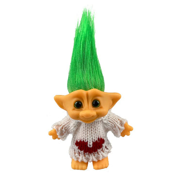 Lucky Troll Dolls,Cute Vintage Troll Dolls Chromatic Adorable For Collections, School Project, Arts And Crafts, Party Favors With Wool Clothes. (White)