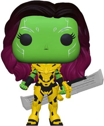 POP Marvel: What If? - Gamora with cutting edge of Thanos Funko Pop! Vinyl Figure (Bundled with Compatible Pop Box Protector Case)  3.75 inches