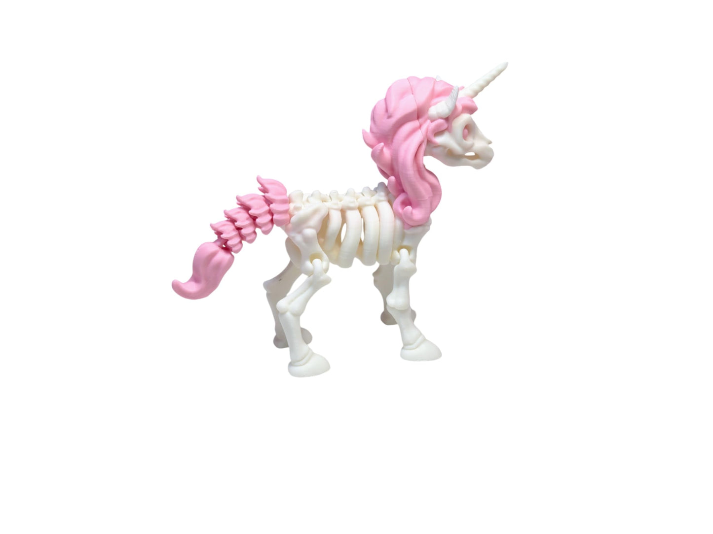 Skeleton Unicorn Fidget Toy, 3D Printed, Articulated