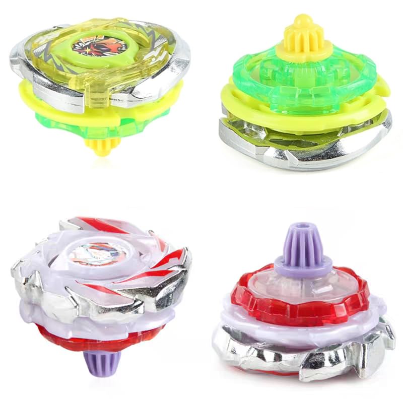 Owenkelng Battling Burst Gyro Blade Toy Set - 12 Spinning Tops & 2 Launchers - Plastic - Gift for Kids Ages 6-12 - Portable Box Included