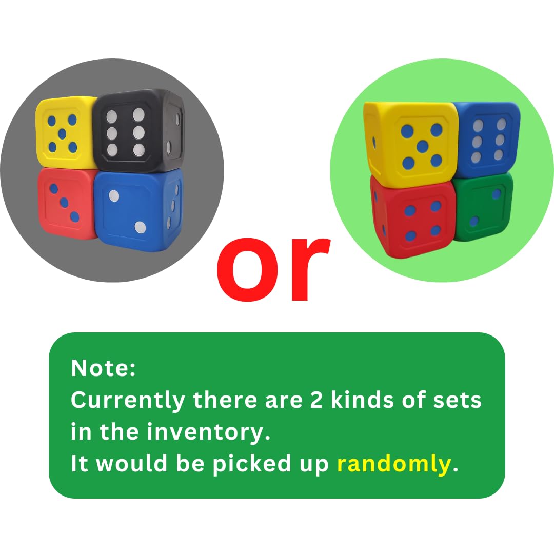 Macro Giant 6 Inch PU Foam Jumbo Big Playing Dice, Set of 2, Red, Math Teaching, Teaching Aids, Board Games, Kid Toy