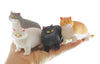 4 Fat Stretchy Cat Crushed Bead Sand Filled - Kitty Lover Sensory Fidget Toy Weighted (4 Fat Cats (All 4 Colors))