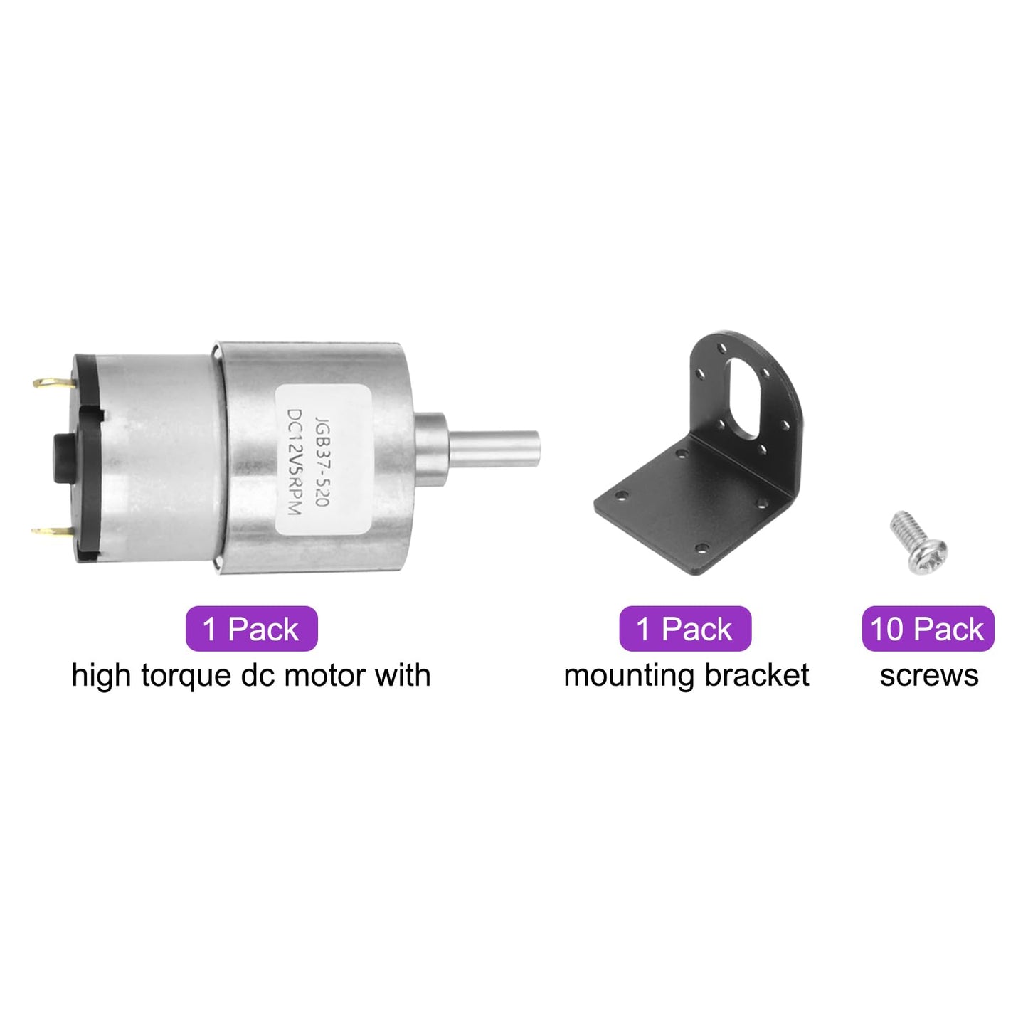 Dmiotech Micro Dc 12V 5Rpm Geared Motor With Bracket Gear Reduction Motors 37Mm Diameter Gearbox Micro Speed Reduction For Rc Ca
