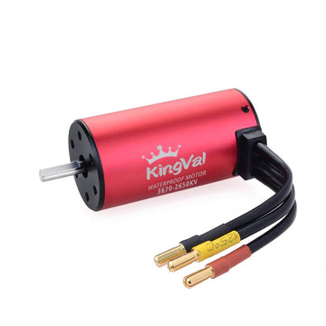 KingVal Replacement 3670 2650KV Waterproof Brushless Motor Shaft 5mm Compatible with 1/8 1/10 RC Car