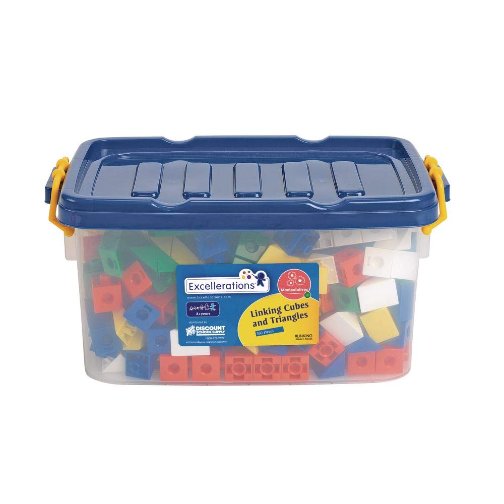 Excellerations Construction Toys, Stem Building Toys, Blocks, 3/4 Inch Builders, Connection Toys, Ages 3 Years And Up, Preschool Manipulatives
