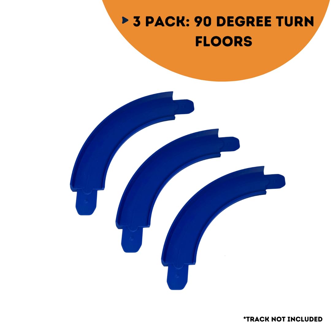 90 Degree Curved Tracks Compatible with Hot Wheels Racetracks | Create Epic Race Tracks | 90 Degree Turns Multipacks | Made in U