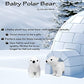 Ice King Bear Plush Toy - Lifelike Baby Polar Bear - 9" White Soft Simulated Plush