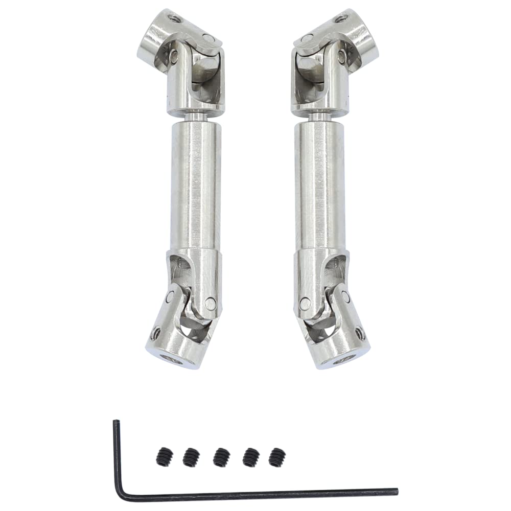 2PCS Metal Drive Shaft Front Rear Center Shaft for FMS FCX24 1/24 RC Crawler Car Upgrade Parts
