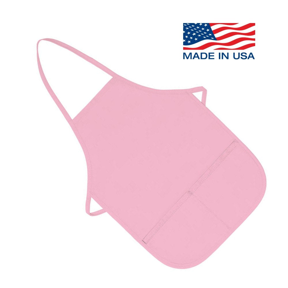My Little Doc Pink Kids Art Smock, Apron, Extra Large, Durable Poly/Cotton Twill Fabric