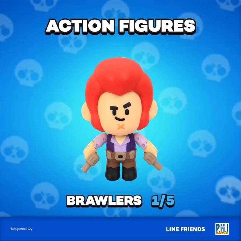 P.M.I. Brawl Stars Action Figure | Colt Figure | 4.5-Inch-Tall Collectibles | Brawl Stars Toy Figurine| Ofically Licensed Toys, Supercell, Gift For Video Gamer - Articulated Figure