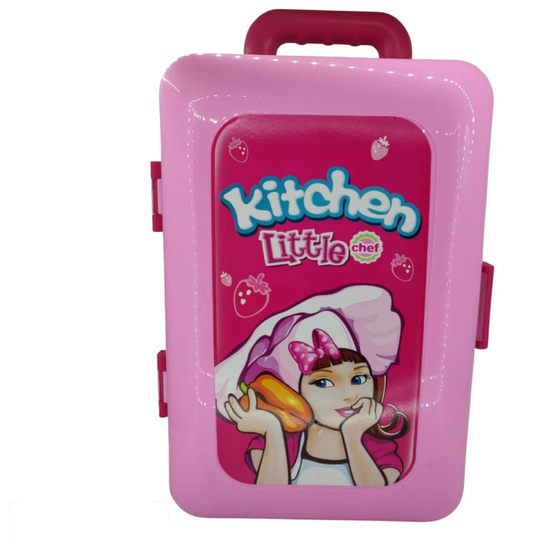 JNiL Kids Plastic Little Chef Kitchen Play Set with Cooking Kitchen Play Set Pnik (Pack of 1)