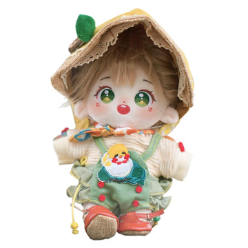 Niannyyhouse 20Cm Plush Doll Green Eyes Girl Humanoid Stuffed Body No Attribute 8' Normal Body Wearable Clothing Dress Up Gifts (A-12-Without Skeleton)