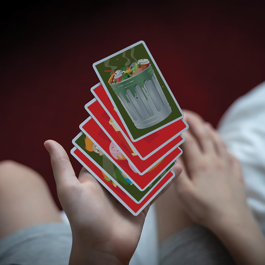 Outset Media Puke Card Game - Fun for 3+ Players Ages 8+, Green/Yellow/Black, Paper Material