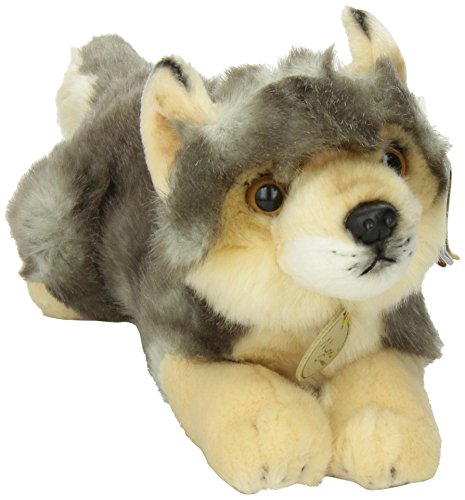 Aurora® Realistic Miyoni® Wolf Stuffed Animal - Lifelike Detail - Cherished Companionship - Gray 10.5 Inches