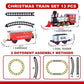 Wesprex Electric Train Set For Kids W/Headlight, Realistic Sound, Battery-Operated Classic Toy Train, 1 Locomotive, 2 Compartments, 10 Railway Tracks, Gift For Boys Girls Age 4 5 6 7 - Christmas