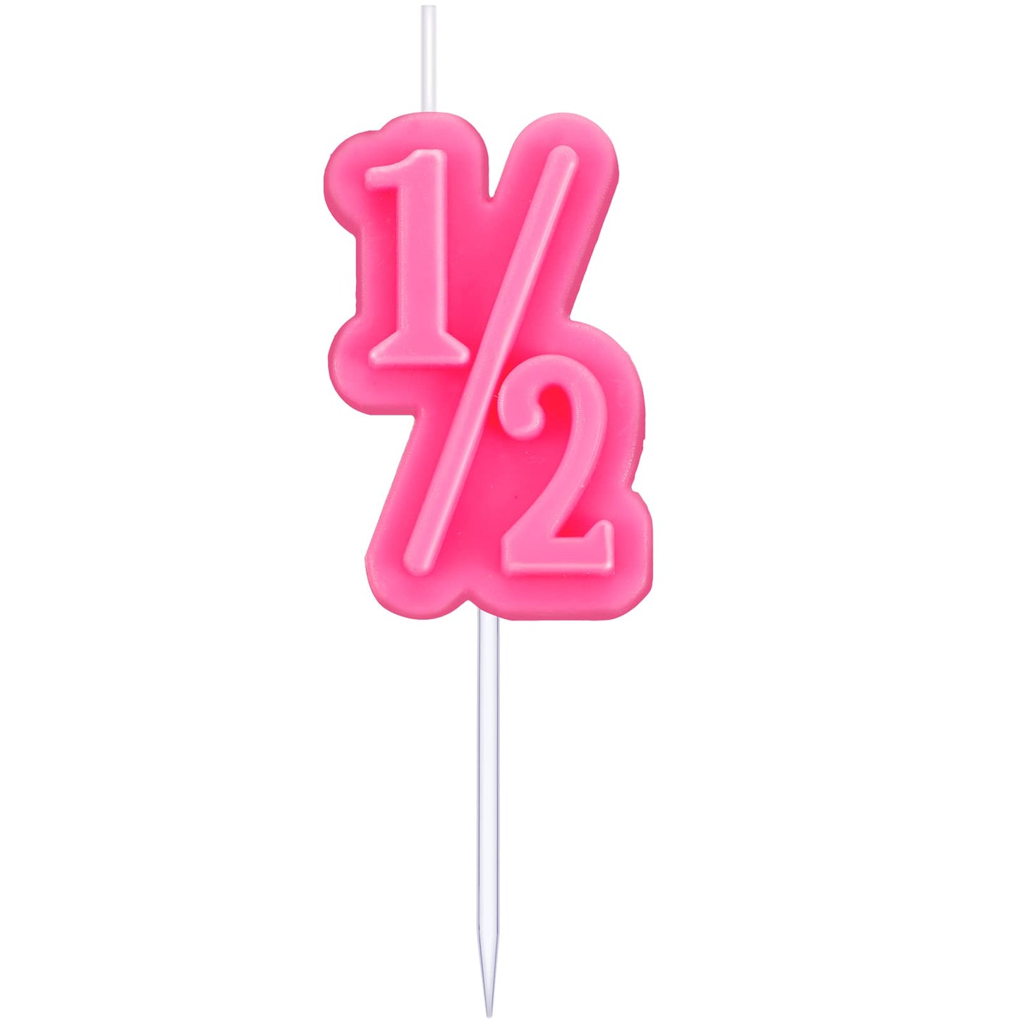 BBTO Half Birthday Candle 1/2 Year Old Cake Topper for Babys Half Year Old Birthday Anniversary Celebration Party Decorations(P