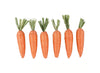 Jute Spring and Easter Fabric Carrots - 6 Pieces - 3 Inches Tall