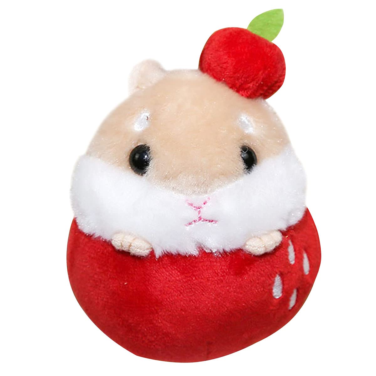 Cuddly Hamster Soft Stuffed Animals Cushion Toy Doll, 4' /10Cm Mouse Plushie Toys Best Birthday Gifts For The Children Kids Baby Toys (Apple)