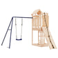 vidaXL Outdoor Playset in Solid Douglas Wood - Multifunctional Garden Swing Set and Climbing Frame for Kids Age 3-8 with High Du