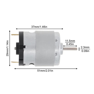 ChgImposs RS360 DC Motor 6-12V 12000-24000RPM High Speed Carbon Brush Micro Motor with Shield Ring for DIY Toys Hair Dryer Elect