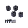 RCAWD for UTB18 Capra 12mm Wheel Hex Hub Adaptor Upgrades H12*10mm Parts # AXI212015, for Axial 1/18#AXI01002 Black