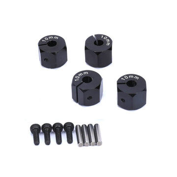 RCAWD for UTB18 Capra 12mm Wheel Hex Hub Adaptor Upgrades H12*10mm Parts # AXI212015, for Axial 1/18#AXI01002 Black