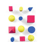 Hand2Mind Foam Geometric Solid Blocks, Assorted Colors, 3D Shapes (Set Of 12)