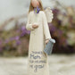 Thanks Mom Helping Me Grow Angel With Flowers 2 X 5 Inch Resin Tabletop Figurine