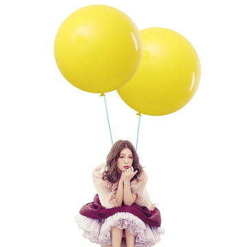 24 Inch Big Round Balloons 7Pcs Thick Giant Balloons For Photo Shoot Wedding Baby Shower Birthday Party Decorations(Yellow)
