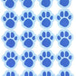 Sahm Blue Paw Print Stickers - 120 Dog Cat Animal Paws 1 Inch Small For Boy Or Girl - Great For Birthday Party Favors - Clues -