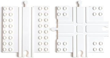 Block Platform Combo Pack, 1 Straight 1 Cross Track, Connect Wooden Train Tracks And Blocks/Bricks, Universal Compatible Connect